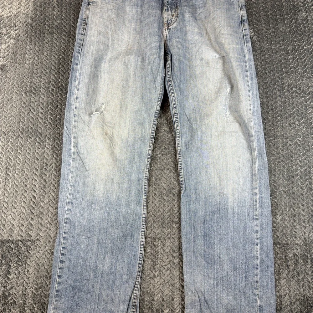 Vintage Levi's 752 Jeans Mens 34x30 Blue Denim‎ Cotton Distressed Straight Leg